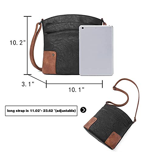 Foto 4 pulgar | Bandolera Cluci De Piel Con Tres Bolsillos, Color Negro - Venta Internacional.
