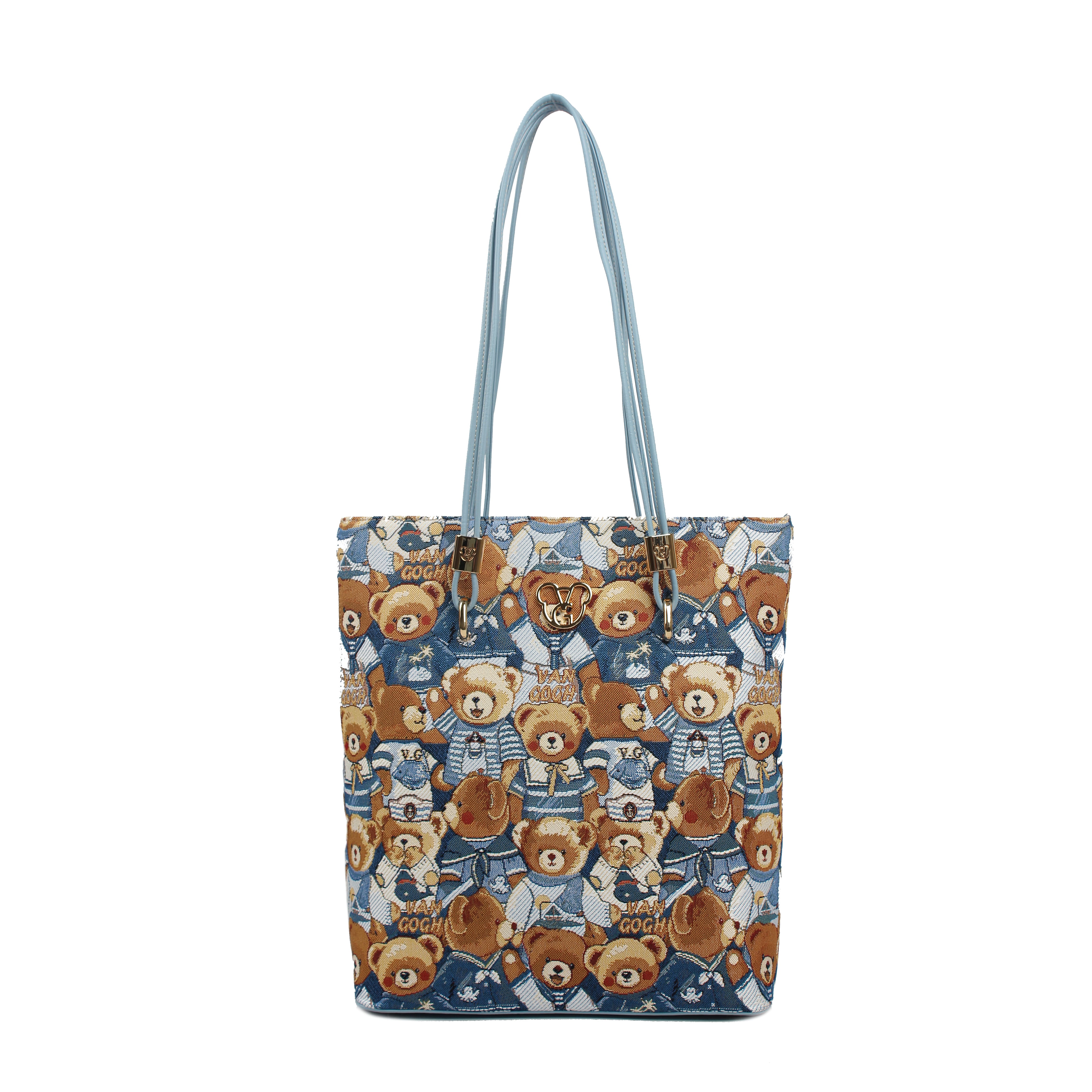 Foto 2 pulgar | Bolso Tote Van Gogh Bear By Henney Bear V089 Army