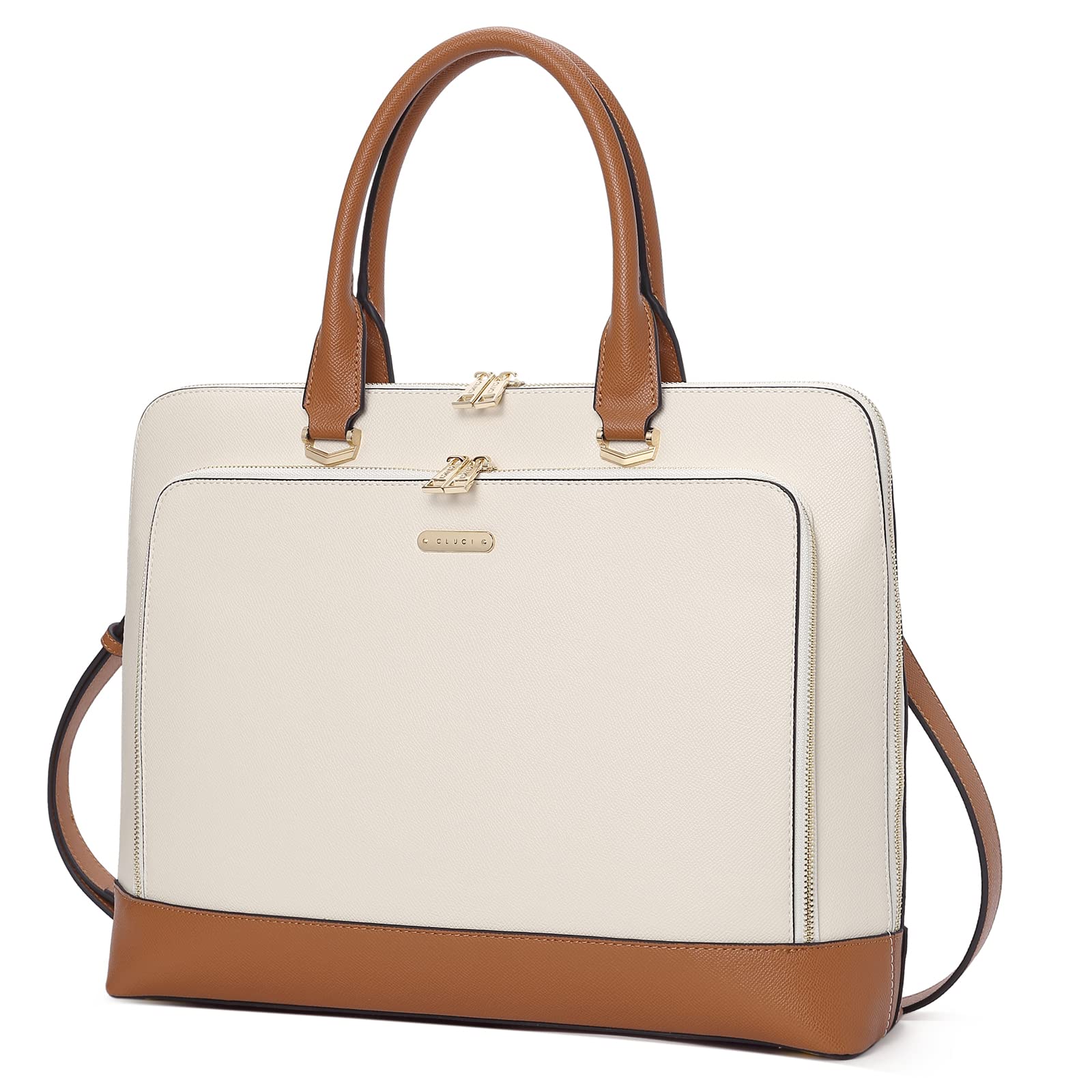Maletín Cluci De Piel Para Portátil De 15.6 Pulgadas, Vintage, Marrón - Venta Internacional. $3,772