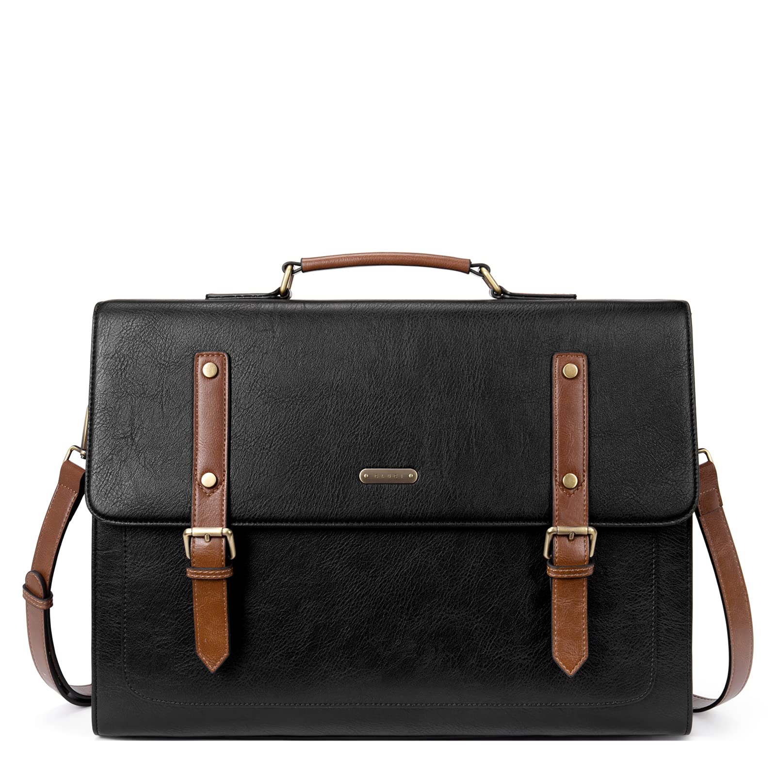Foto 1 | Maletín De Piel Sintética Cluci Para Mujer De 15,6 Pulgadas, Color Negro - Venta Internacional.