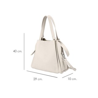 Foto 6 | Bolsa Tote Enso Mujer Eb244102ttw Off-white Blanco