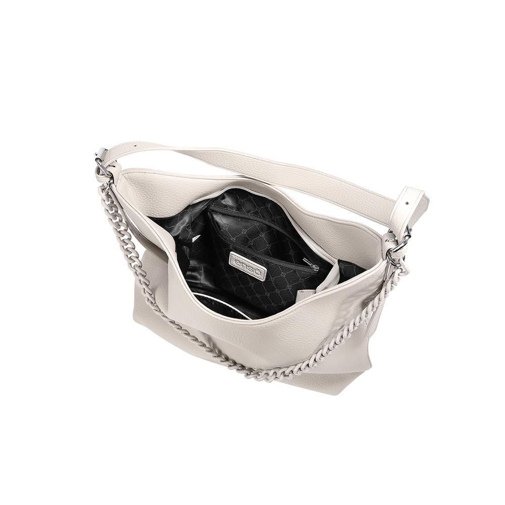 Foto 6 pulgar | Bolsa Hobo Enso Mujer Eb243306hbgr Off-white Blanco