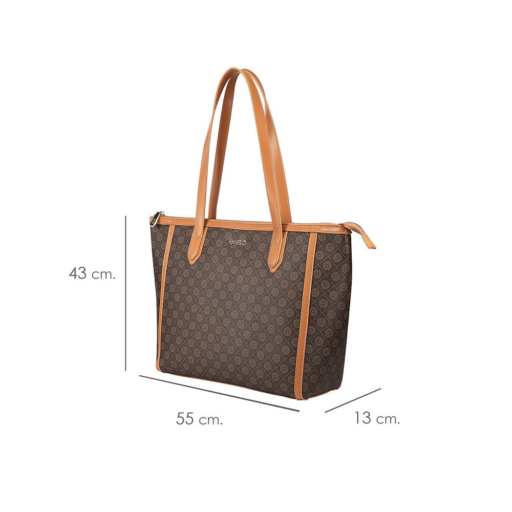 Foto 5 | Bolsa Tote Enso Mujer Eb244120ttm Monograma Café Cafe