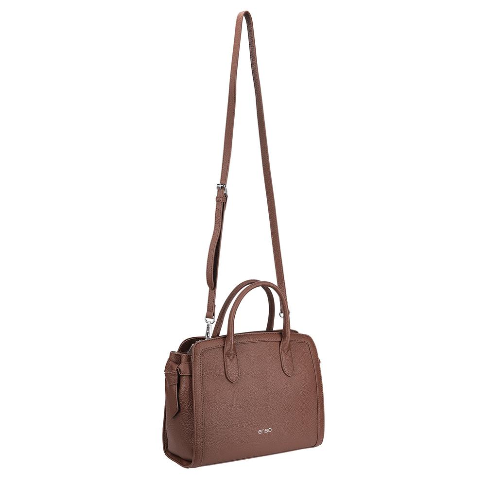 Foto 5 pulgar | Bolsa Satchel Enso Mujer Eb244109stbu Café Cafe