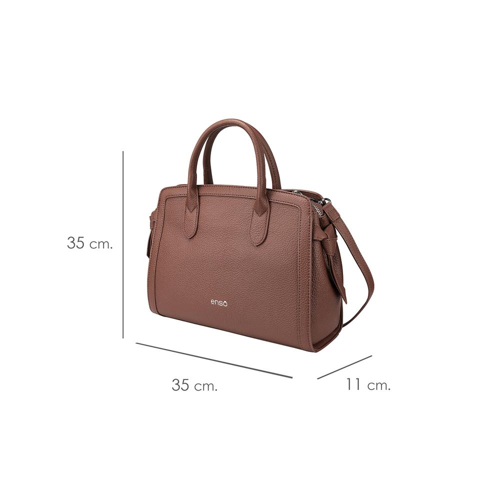 Foto 7 pulgar | Bolsa Satchel Enso Mujer Eb244109stbu Café Cafe