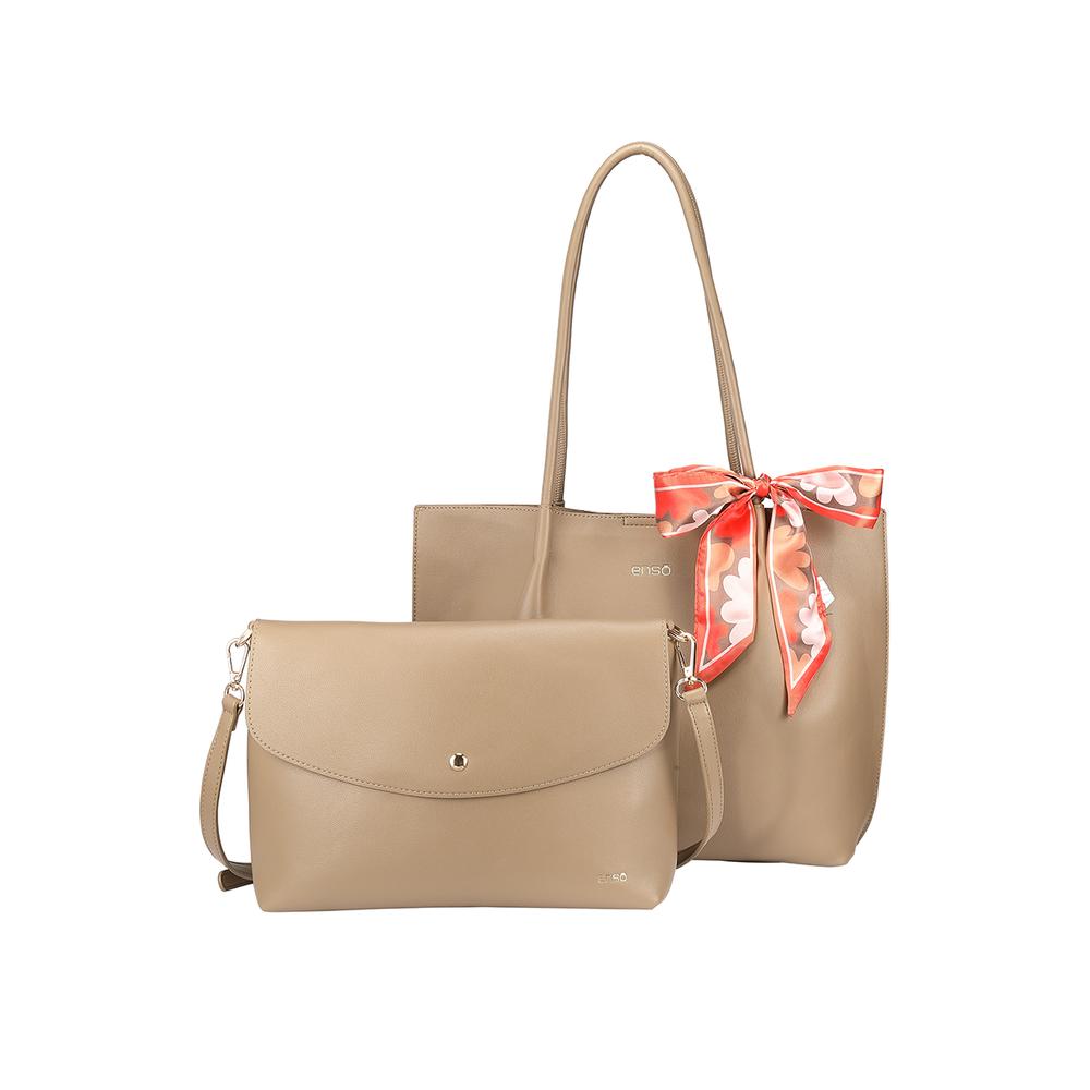 Foto 2 pulgar | Bolsa Tote Enso Mujer Eb243302ttbe Beige Beige
