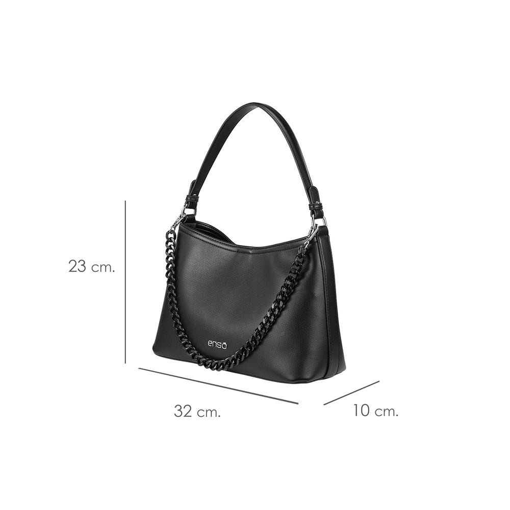 Foto 7 pulgar | Bolsa Satchel Enso Mujer Eb243307stb Negro Negro