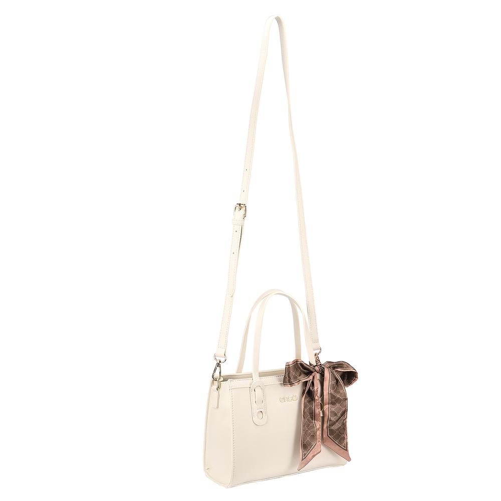 Foto 4 | Bolsa Mini Tote Enso Mujer Eb243314ttw Hueso Blanco