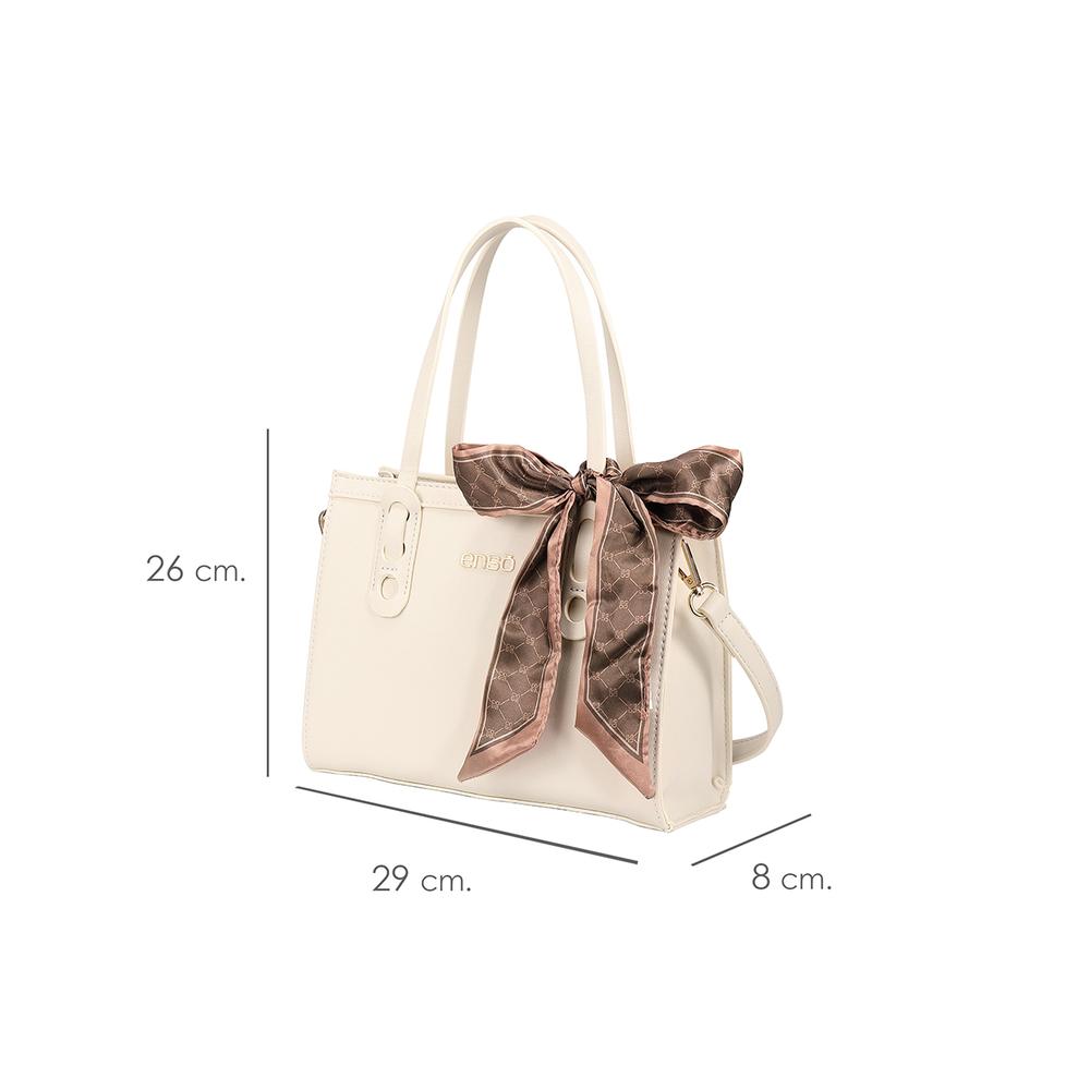 Foto 7 pulgar | Bolsa Mini Tote Enso Mujer Eb243314ttw Hueso Blanco