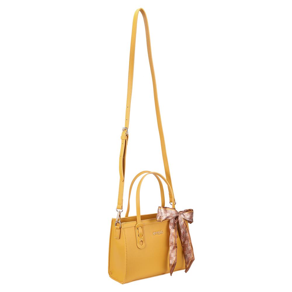 Foto 6 pulgar | Bolsa Mini Tote Enso Mujer Eb243316tty Mostaza Amarillo