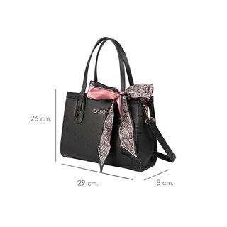 Foto 6 | Bolsa Mini Tote Enso Mujer Eb243313ttb Negro Negro
