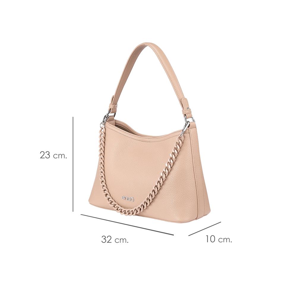 Foto 7 pulgar | Bolsa Satchel Enso Mujer Eb243308stp Beige Beige