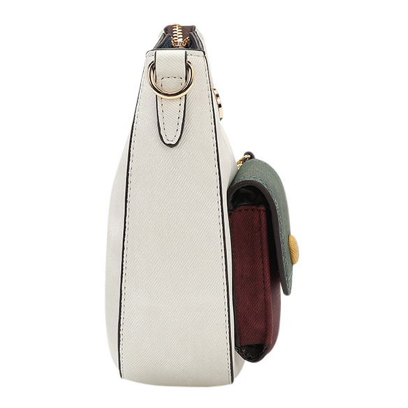 Foto 4 pulgar | Bolsa Medialuna Nicole Lee Estampada Y Correa Ajustable Fw24