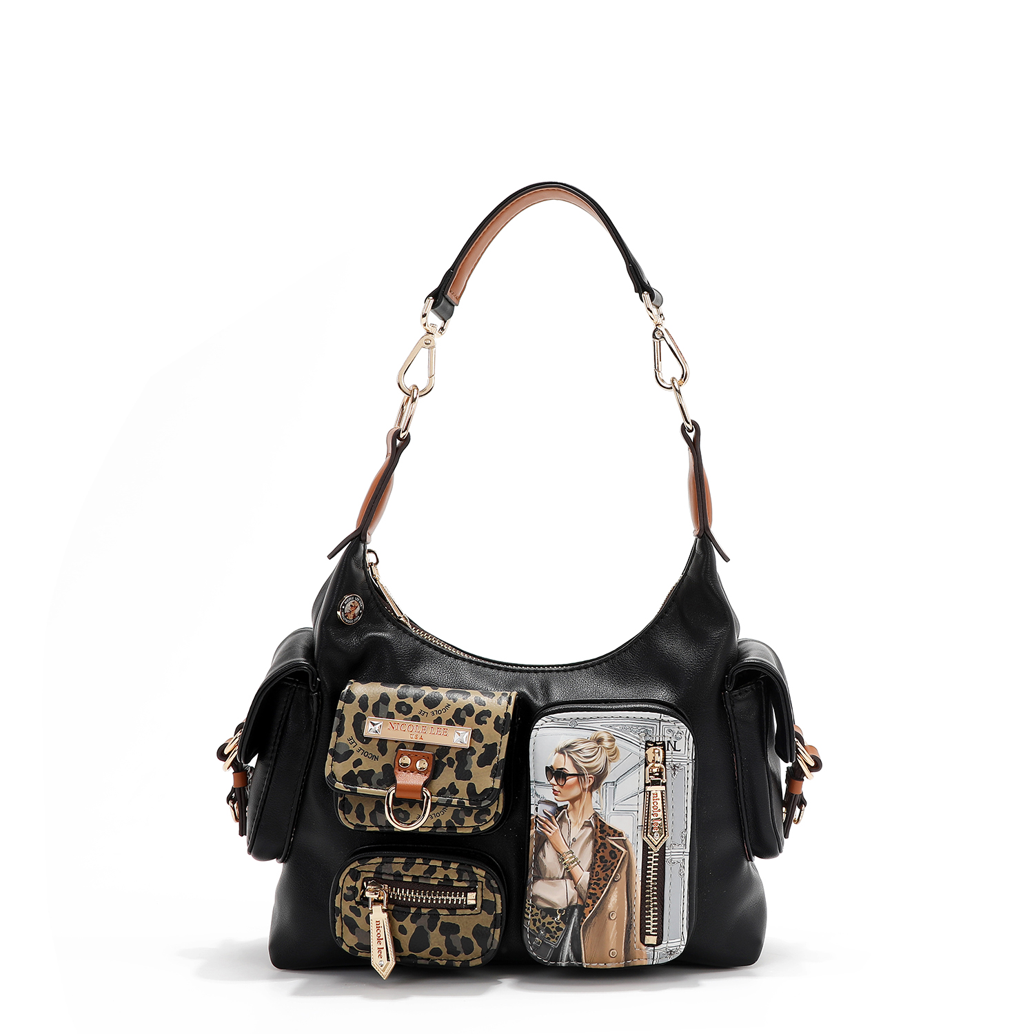 Foto 2 pulgar | Bolsa Shoulder Nicole Lee Estampada Ladies Night Fw24