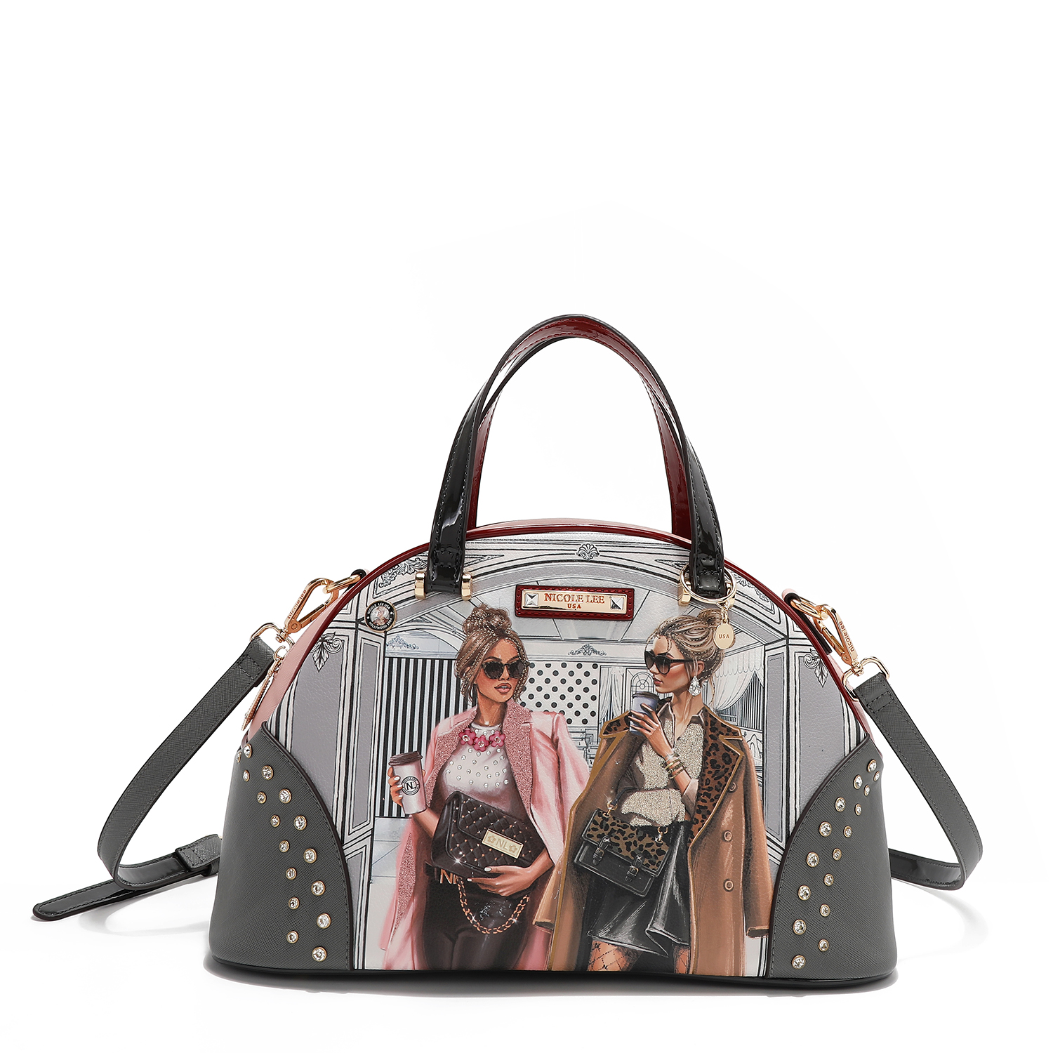 Foto 6 pulgar | Bolsa Dome Nicole Lee Print Ladies Night Aplicaciones Fw24