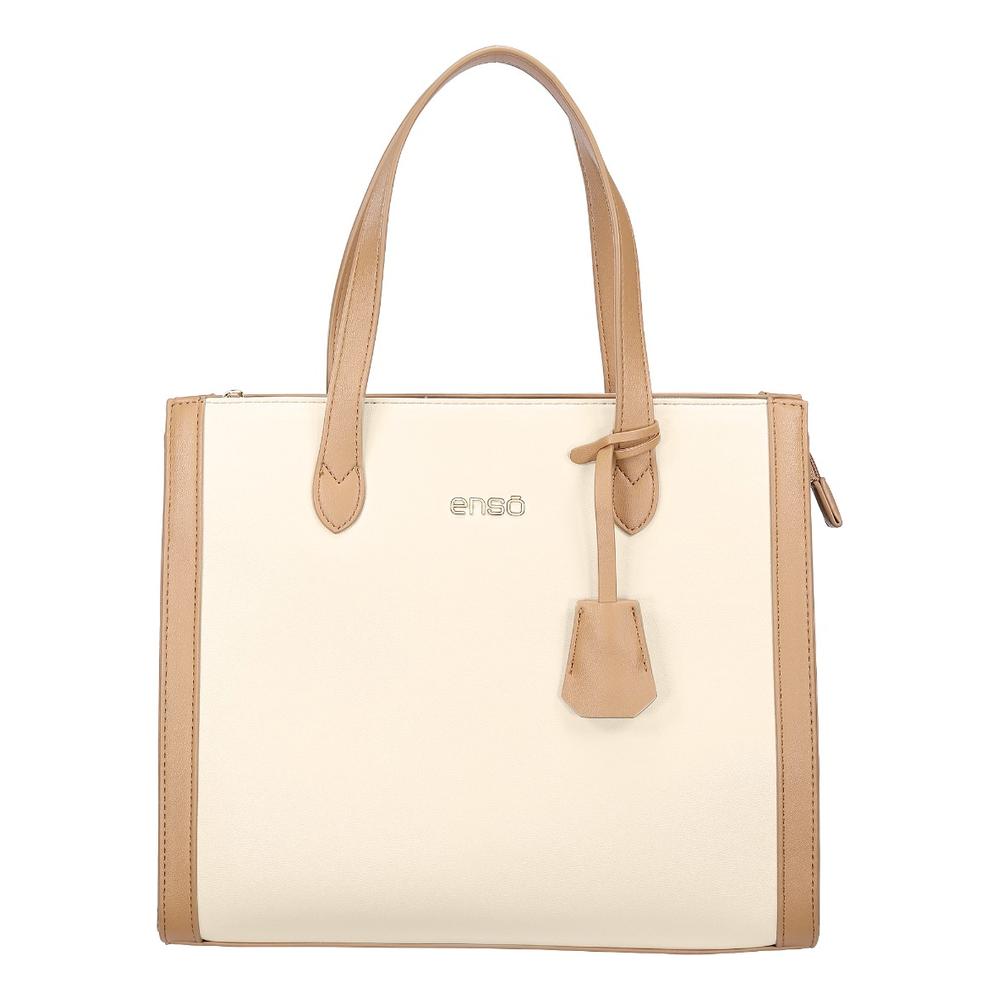 Foto 2 pulgar | Bolsa Tote Enso Soleil Chic Mujer Eb2432ttbe12 Beige/camel Beige