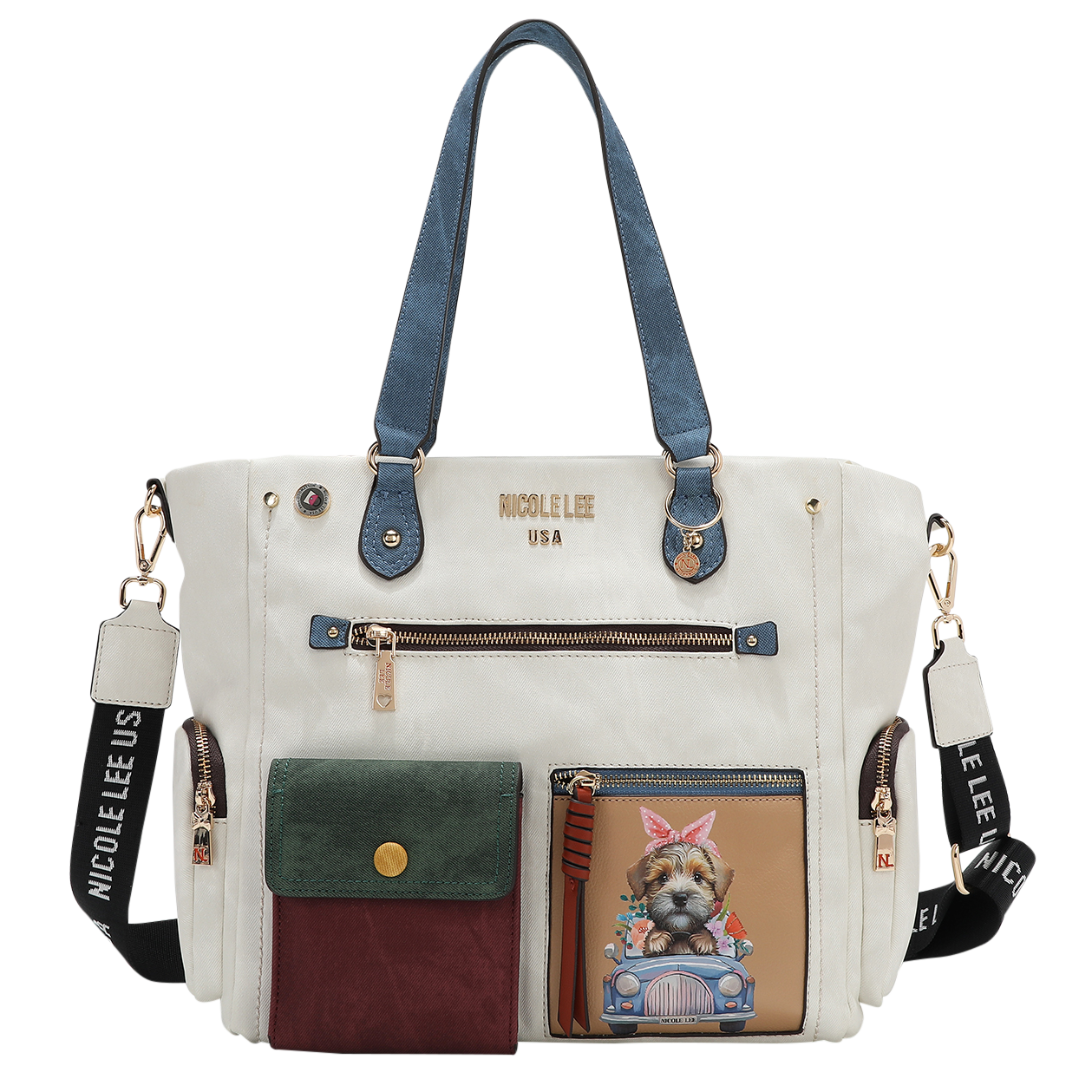 Foto 2 pulgar | Bolsa Tote De Nicole Lee Estampada Y Correa Ajustable Fw24