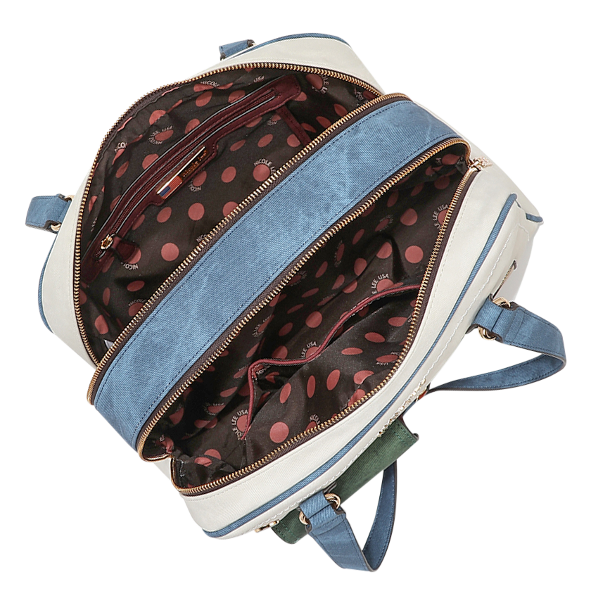 Foto 4 pulgar | Bolsa Bowler Nicole Lee Estampada Y Correa Ajustable Fw24