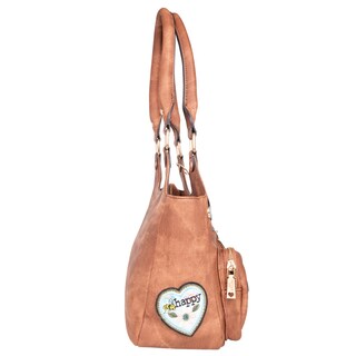 Foto 2 | Bolsa Shoulder Nicole Lee Mezclilla y Parches Bordados