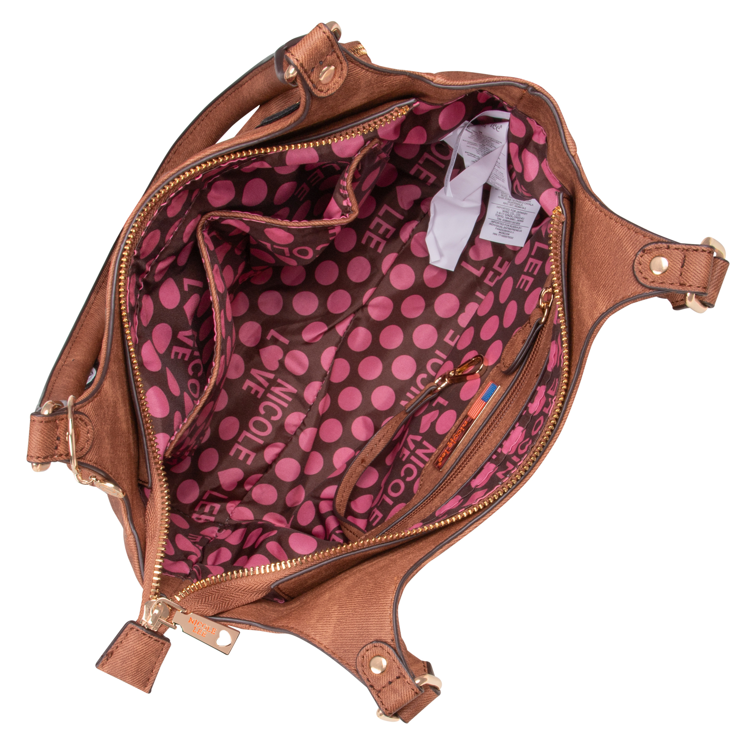 Foto 4 pulgar | Bolsa Shoulder Nicole Lee Mezclilla y Parches Bordados