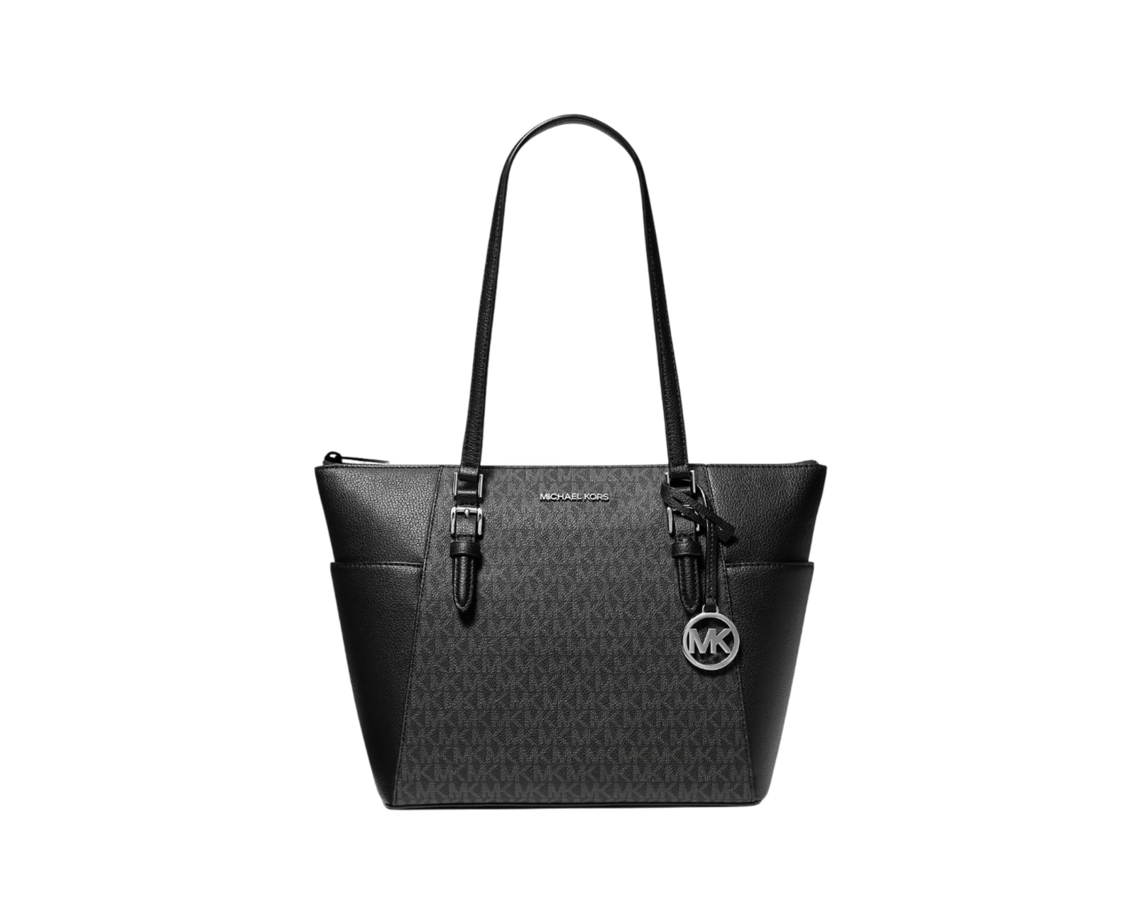 Foto 2 pulgar | Bolsa Michael Kors Charlotte Large Logo And Leather Top-zip Tote Bag 35T0GCFT3B Negra