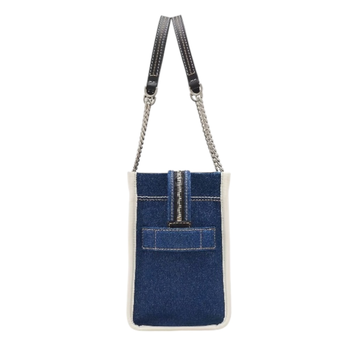Foto 5 pulgar | Bolso  The Marc Jacobs Denim Chain Tote Small Blue