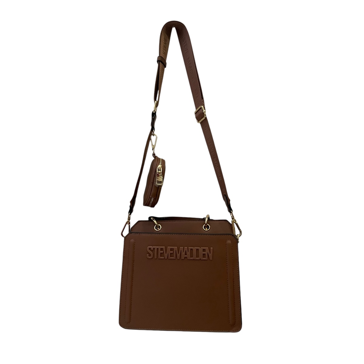 Foto 3 pulgar | Combo Bolsa Steve Madden Bevelyn Cognac + Termo 30 Oz