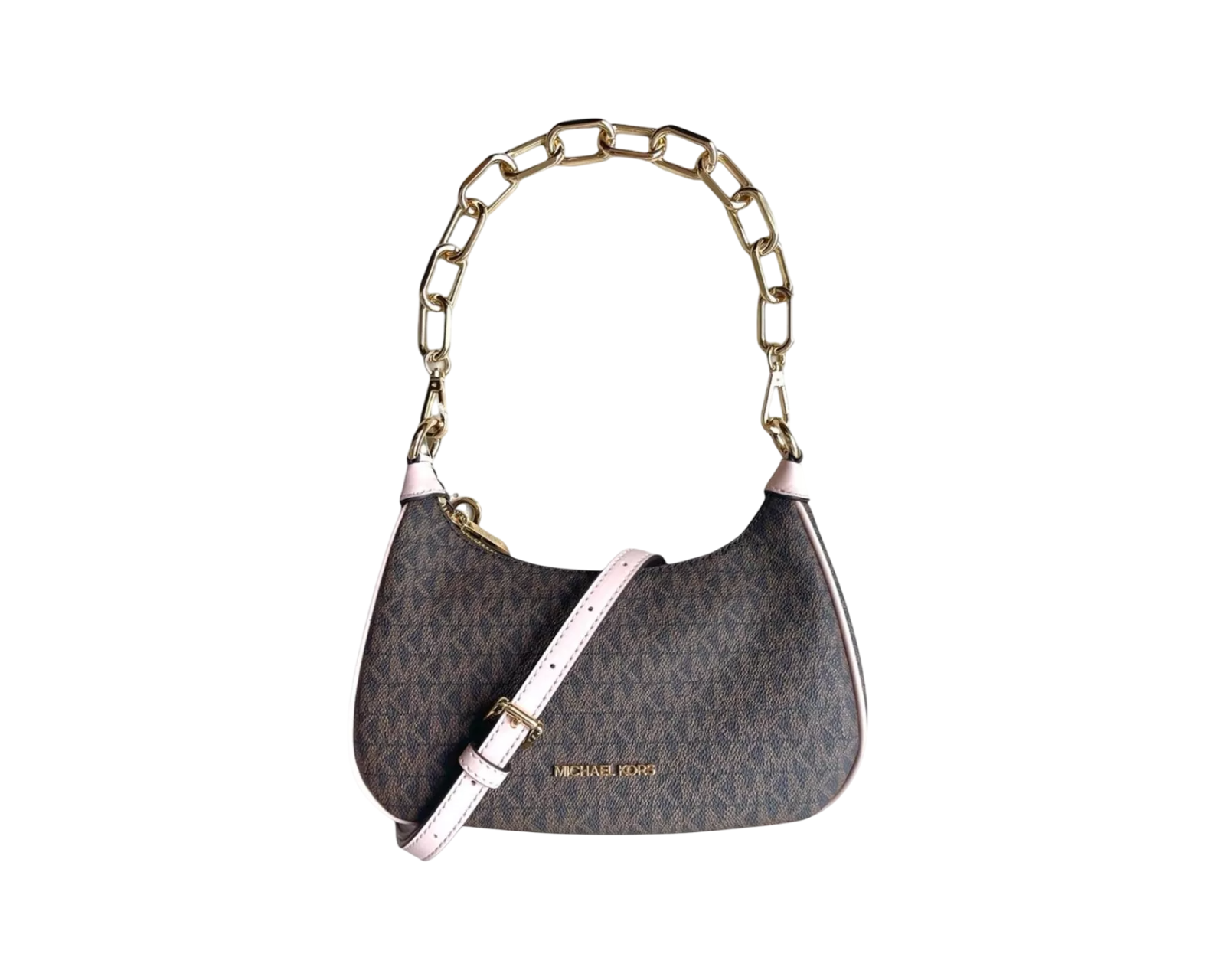 Foto 2 pulgar | Bolsa Michael Kors Cora Logo Shoulder Crossbody 35s2g4cu1b Color Café