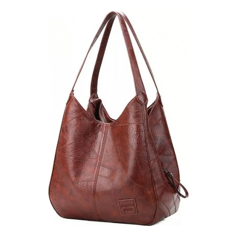 Foto 3 | Bolso Vintage De Piel Para Mujer Con Gran Capacidad Y Diseño De Lujo - Venta Internacional.