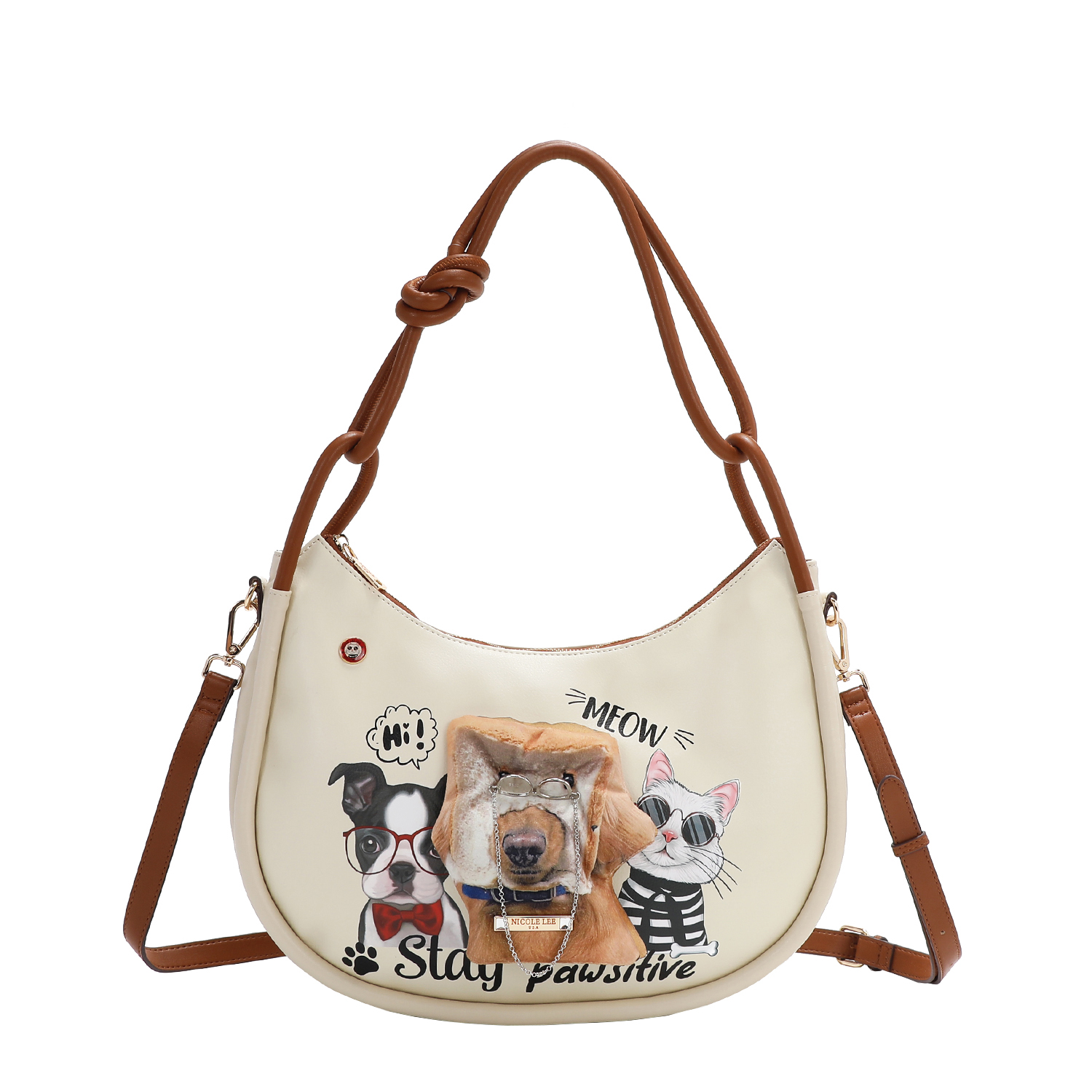 Foto 7 pulgar | Bolsa Hobo De Nicole Lee Estampado Big Brother
