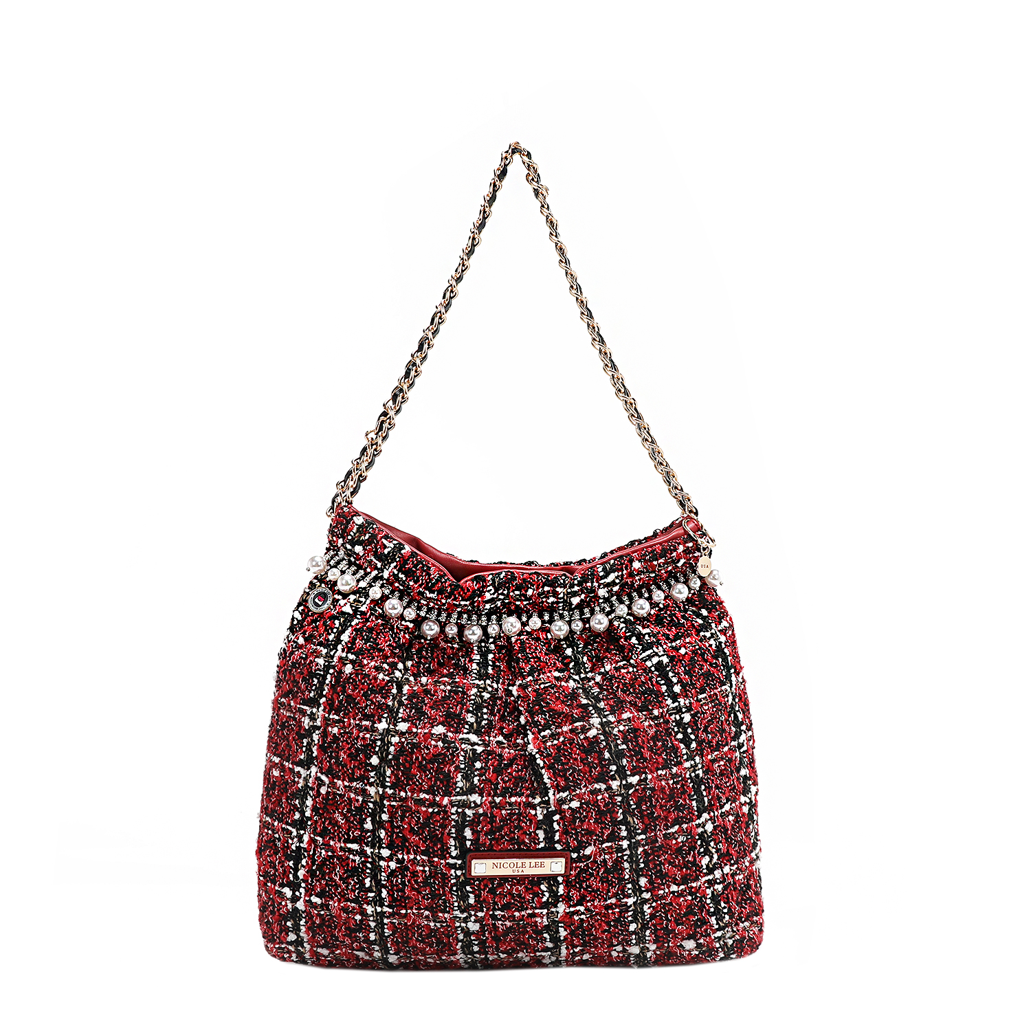 Foto 2 pulgar | Bolsa Shoulder De Nicole Lee Tela Tweed