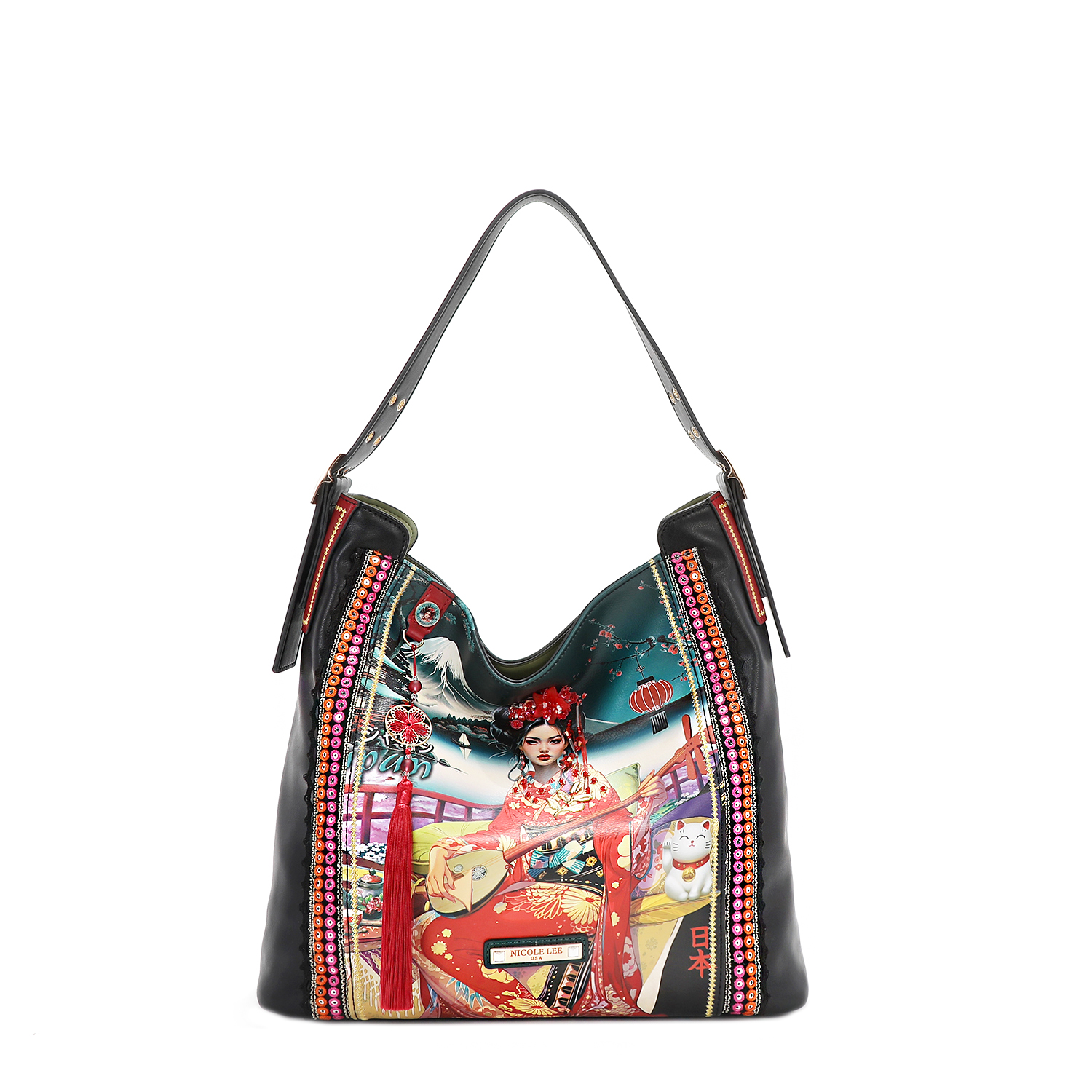 Bolsa Hobo Nicole Lee Estampada Akiko La Belleza