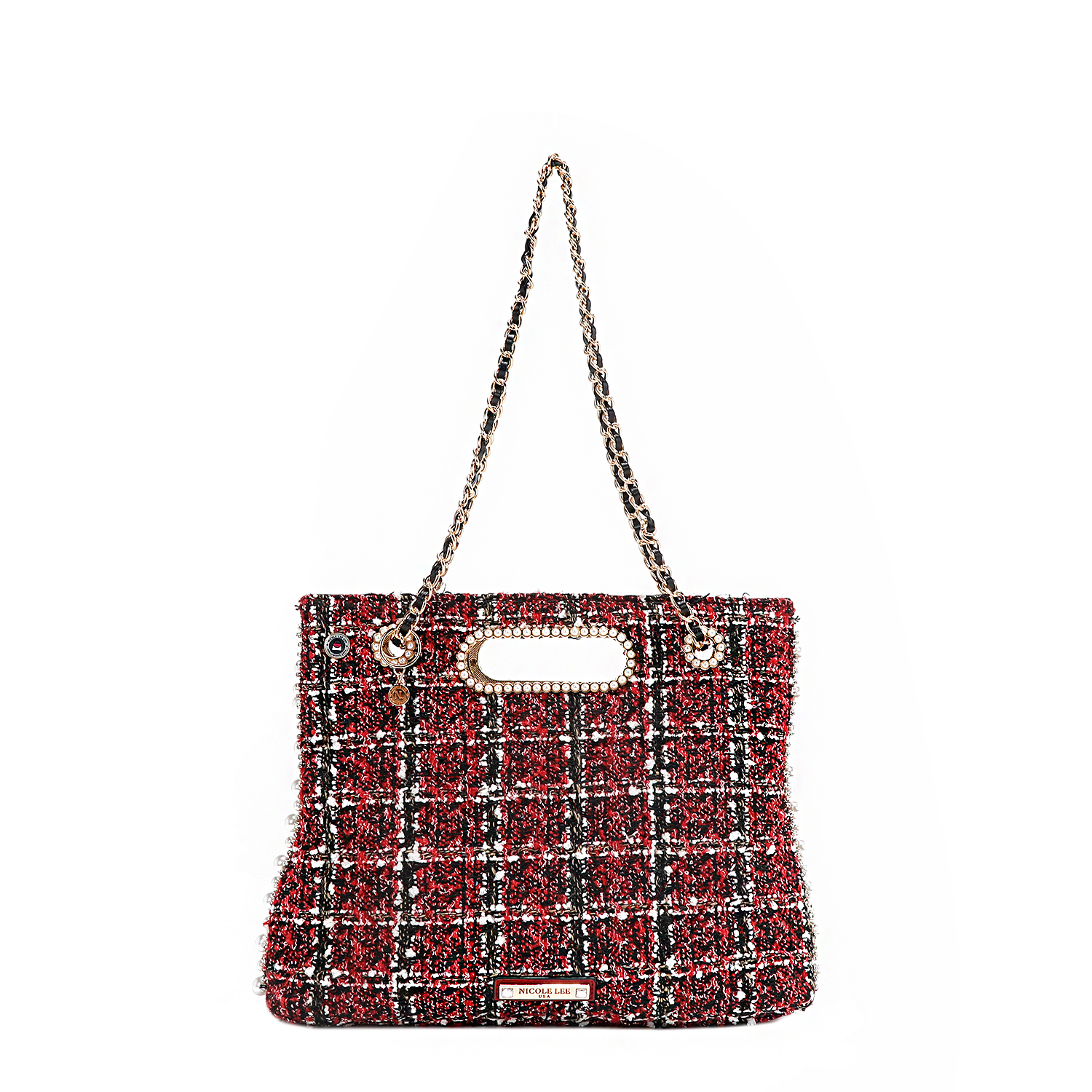 Foto 2 pulgar | Bolsa Tote De Nicole Lee Tela Tweed