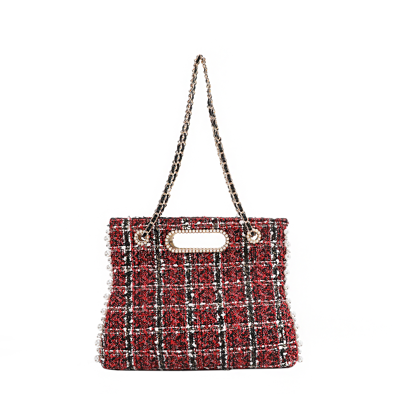 Foto 3 pulgar | Bolsa Tote De Nicole Lee Tela Tweed