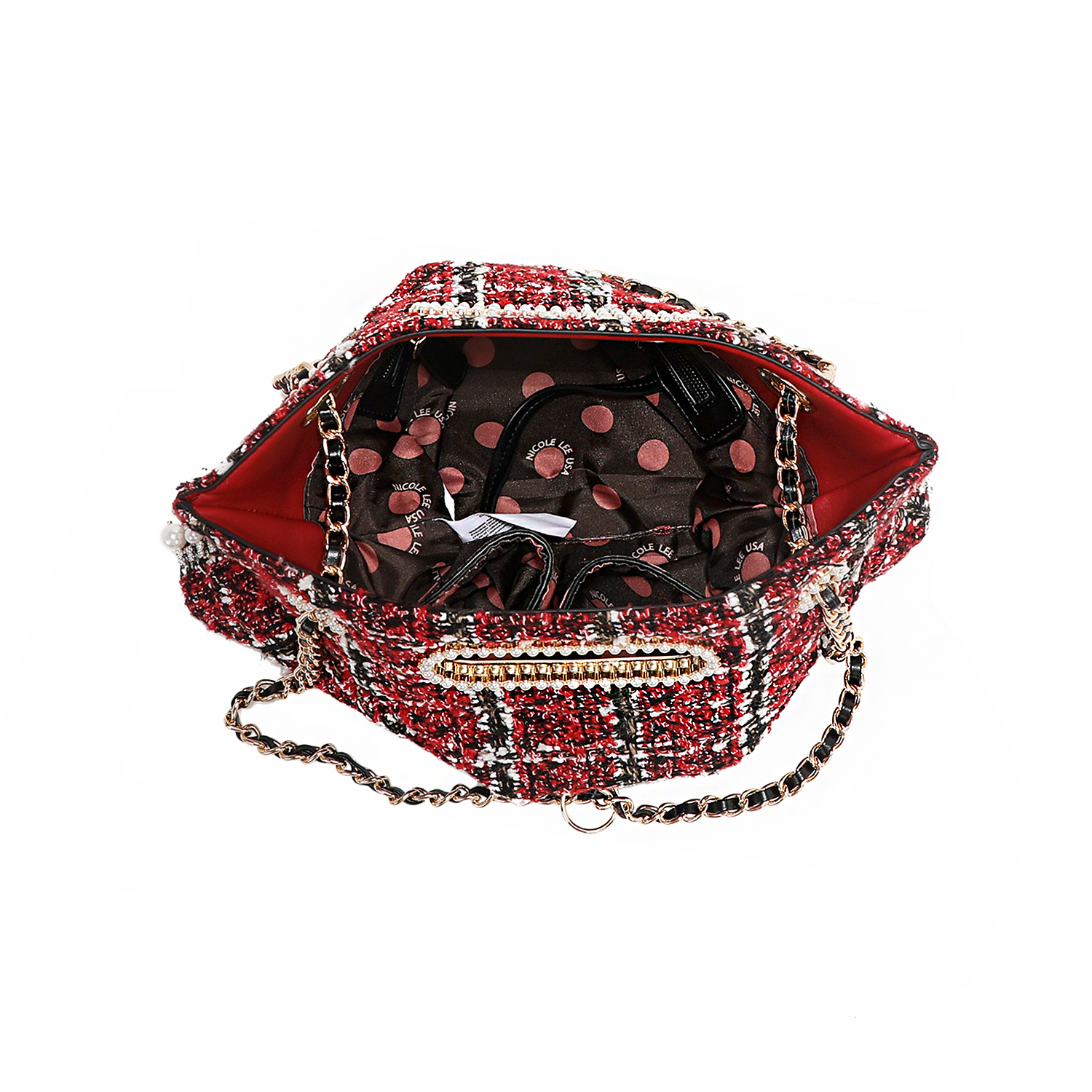 Foto 6 pulgar | Bolsa Tote De Nicole Lee Tela Tweed