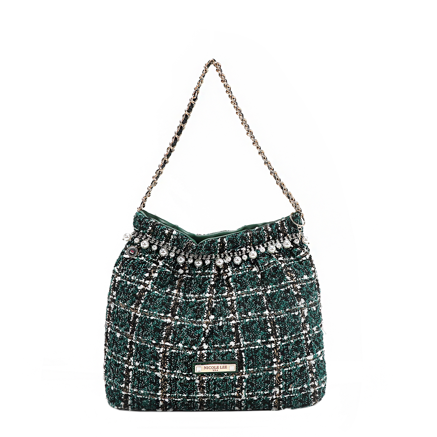 Foto 2 pulgar | Bolsa Shoulder De Nicole Lee Tela Tweed