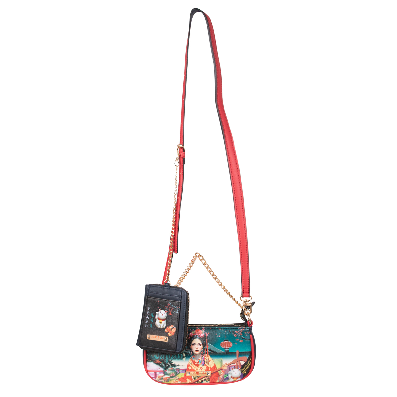 Foto 7 | Set De 2 Pz/ Bolsa Y Tarjetero Nicole Lee Estampada Akiko