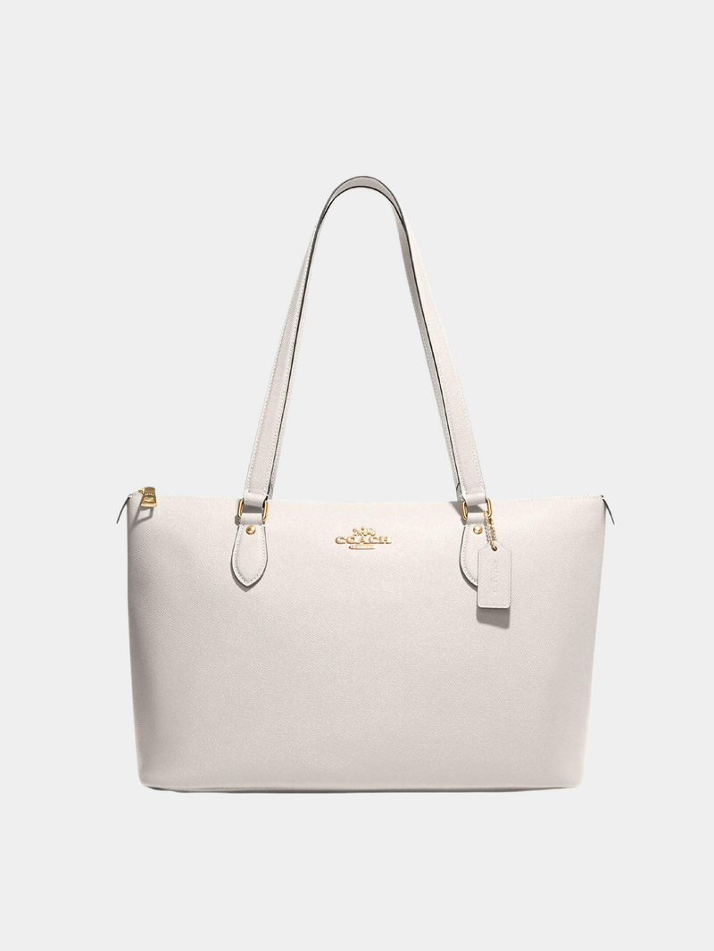 Foto 2 pulgar | Bolsa Tote Coach Lisa CH285 Blanca Crossgrain Leather