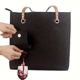 Foto 1 | Bolsa Grande Con Dispensador Oculto Para Vino, Alcohol, Chuyland, Gris Con Asa Gran Capacidad De Almacenaje Con
