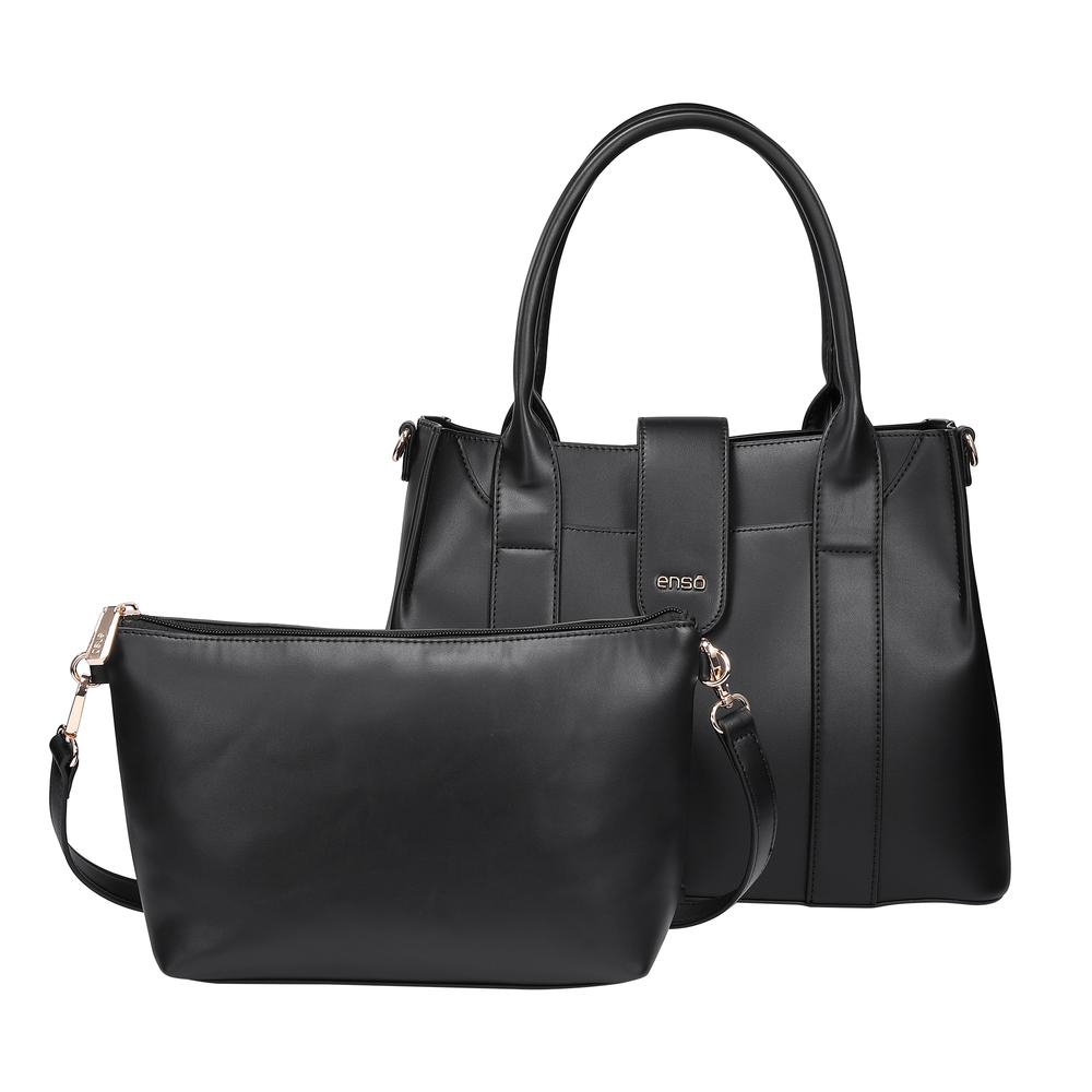 Bolsa Tote Enso Negro 2 Piezas