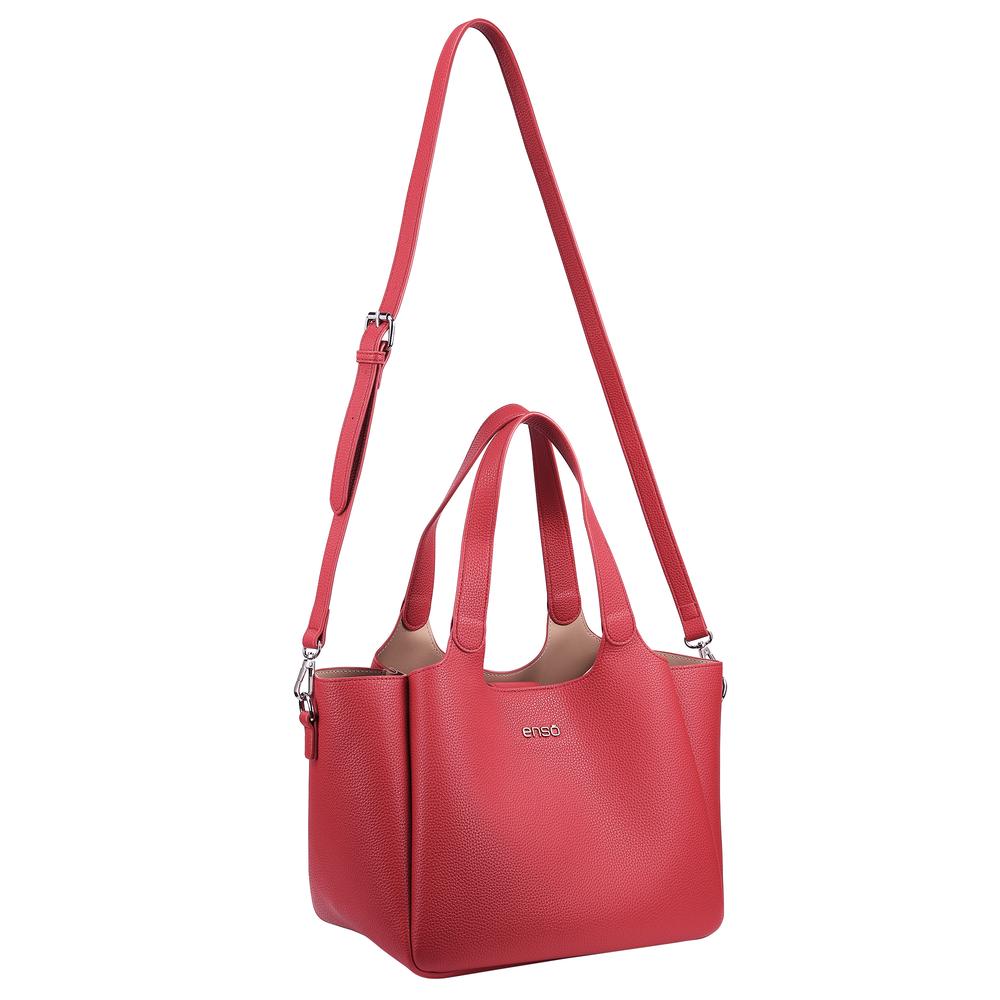 Foto 4 pulgar | Bolsa Tote Enso Roja