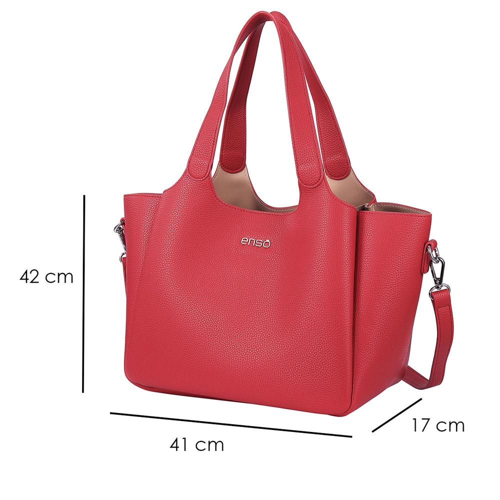 Foto 7 pulgar | Bolsa Tote Enso Roja