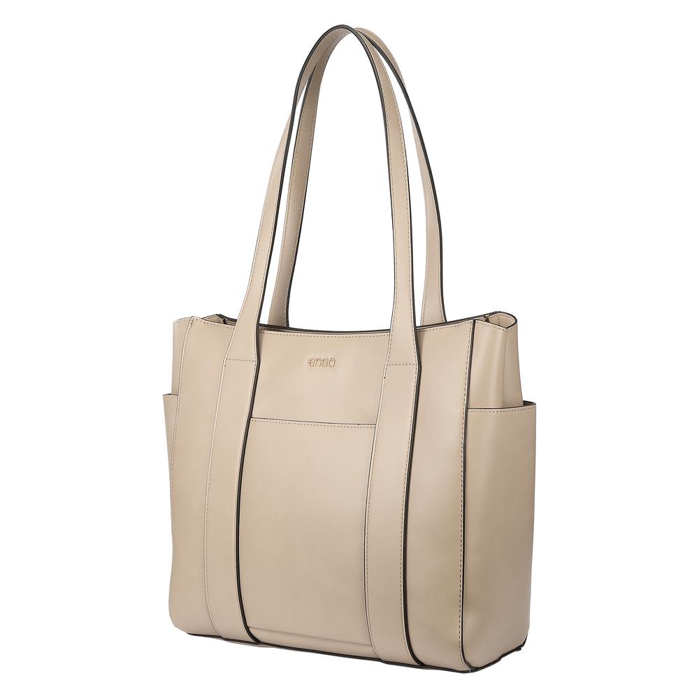 Foto 3 pulgar | Bolsa Tote Enso Beige con Asas Largas