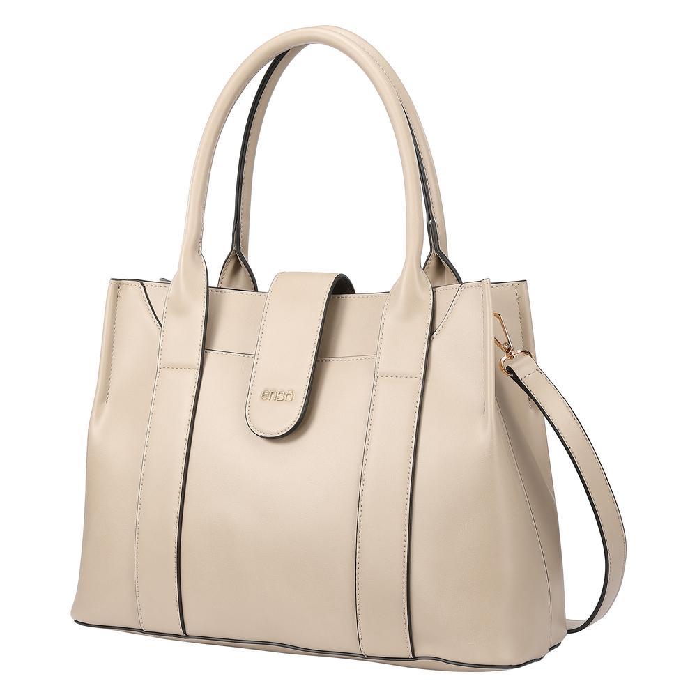 Foto 4 pulgar | Set de Bolsos Tote Enso Beige 2 Piezas