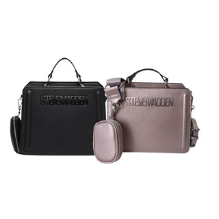 Foto 1 | Combo De Bolsas Steve Madden Bevelyn Black & Pink