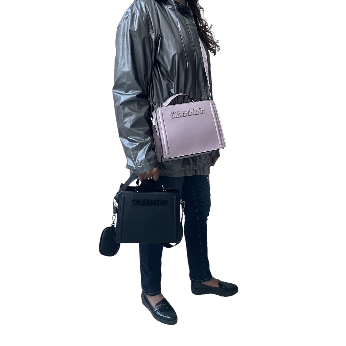 Foto 7 | Combo De Bolsas Steve Madden Bevelyn Black & Pink