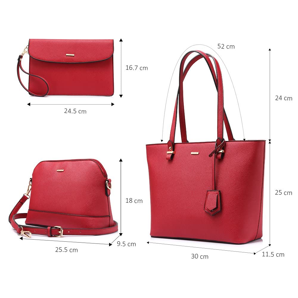 Foto 6 pulgar | Set De 3 Bolsos Lovevook Para Mujer, Bandolera, Color Rojo - Venta Internacional.