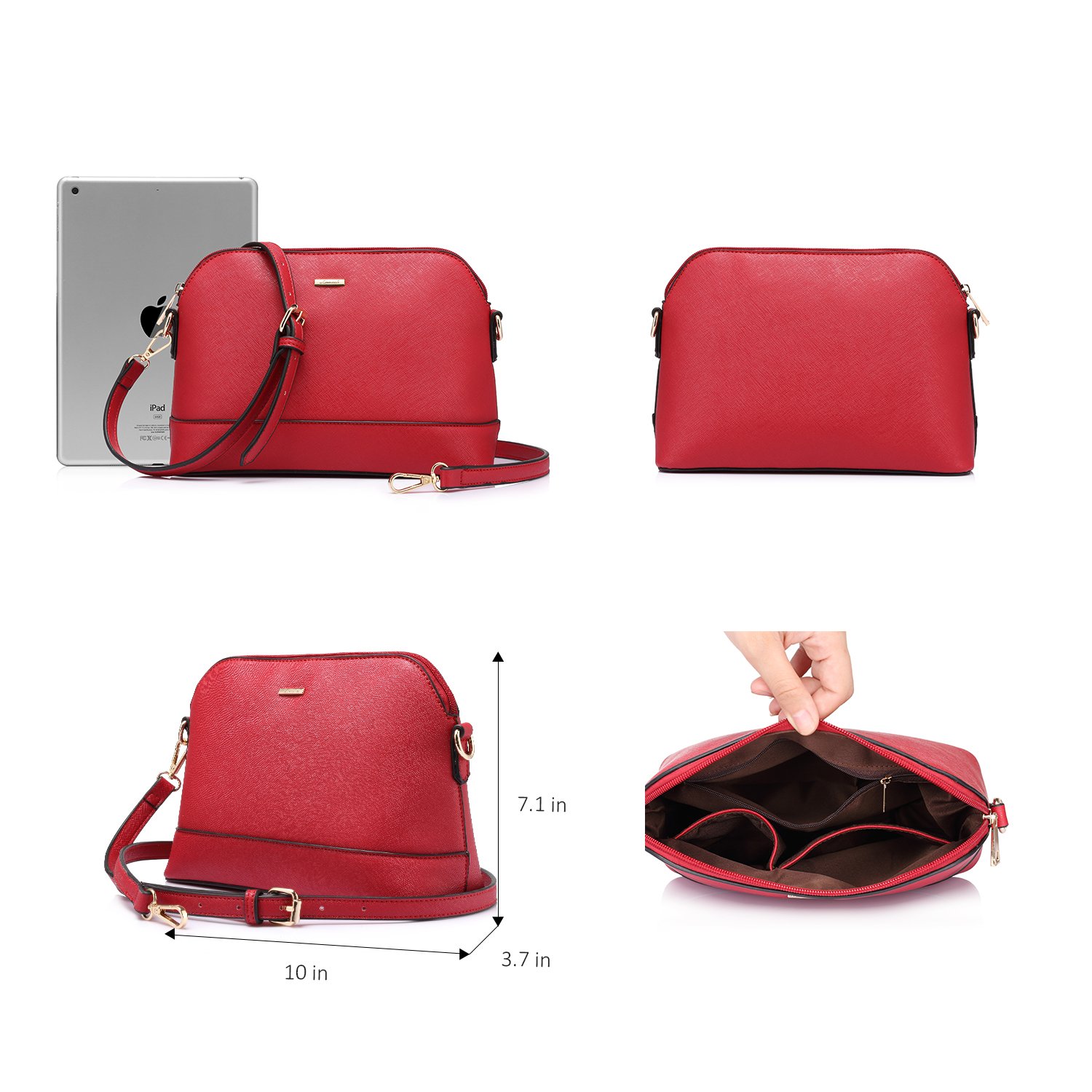 Foto 7 pulgar | Set De 3 Bolsos Lovevook Para Mujer, Bandolera, Color Rojo - Venta Internacional.