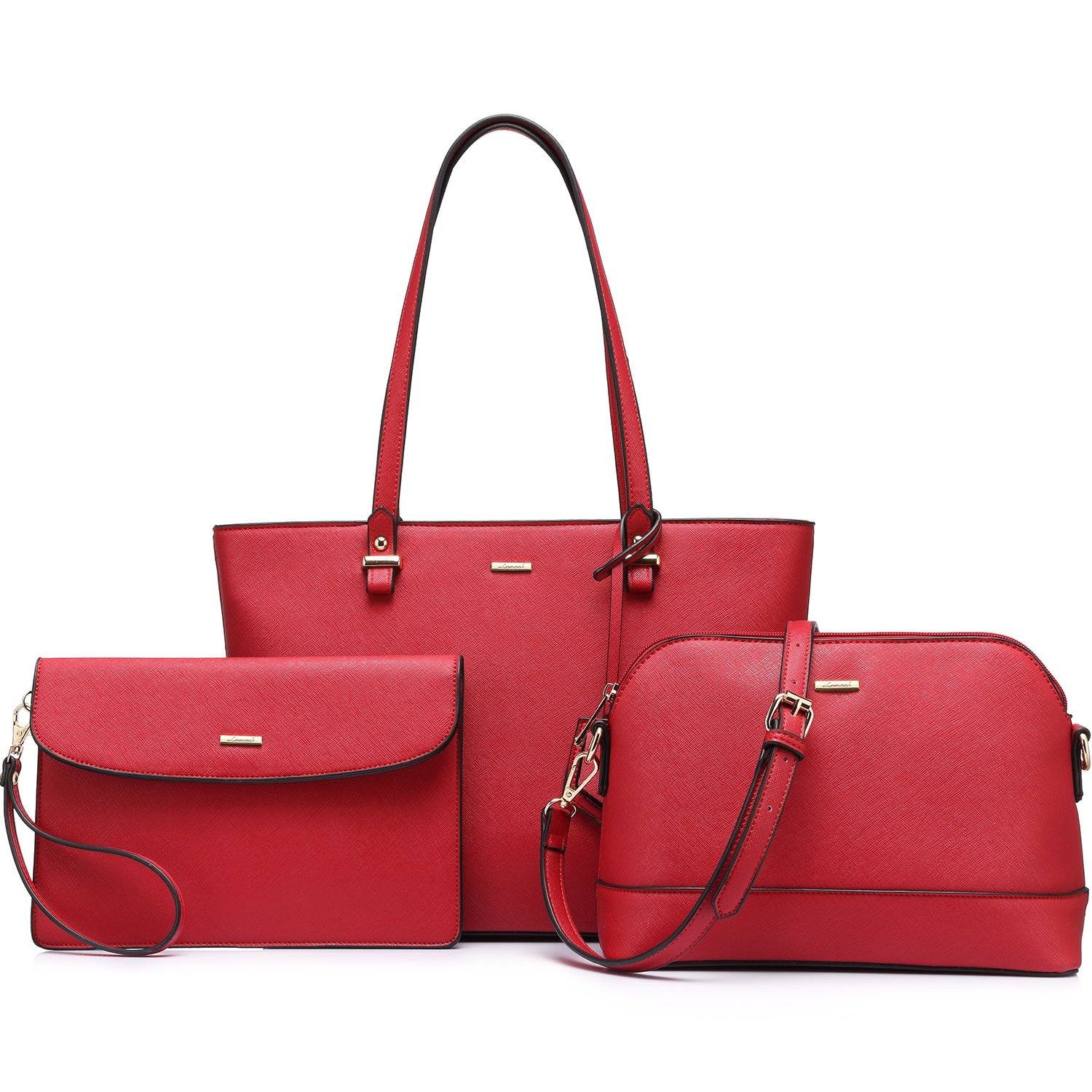 Foto 7 | Set De 3 Bolsos Lovevook Para Mujer, Bandolera, Color Rojo - Venta Internacional.