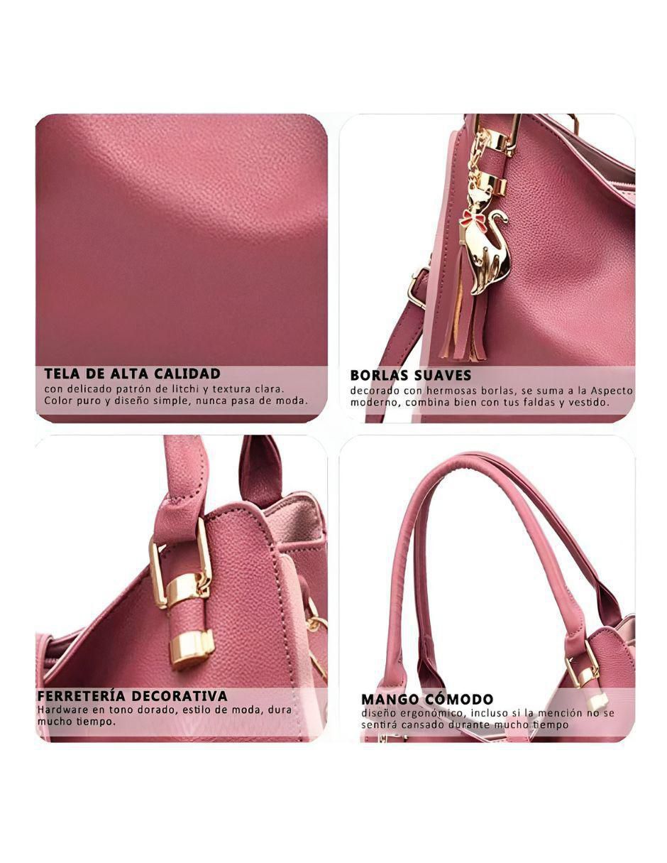 Foto 2 | Bolsa Tote Pink Brule